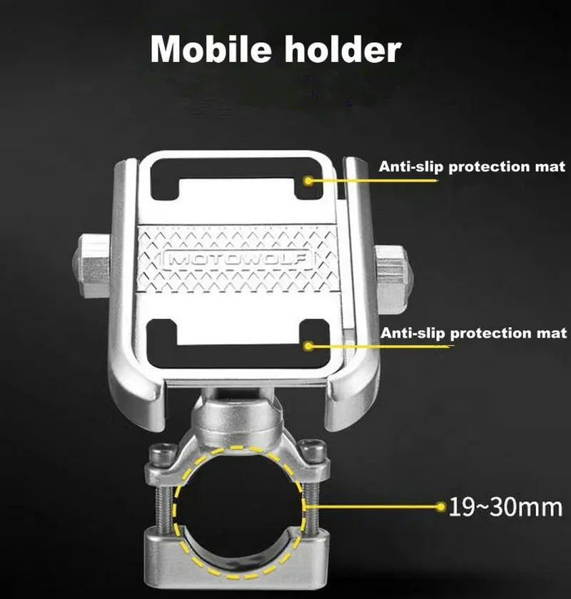 Универсальный держатель для мобильного телефона из алюминиевого сплава, подставка для мотоцикла и велосипеда, вращающаяся для BMW R1200GS G310GS F700GS F800GS F750GS F850
