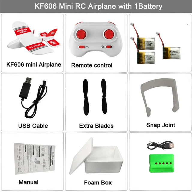 KF606 2,4 ГГц 2CH EPP мини внутренний планер Встроенный гироскоп RTF хорошая гибкость, сильное сопротивление падению - Цвет: set2