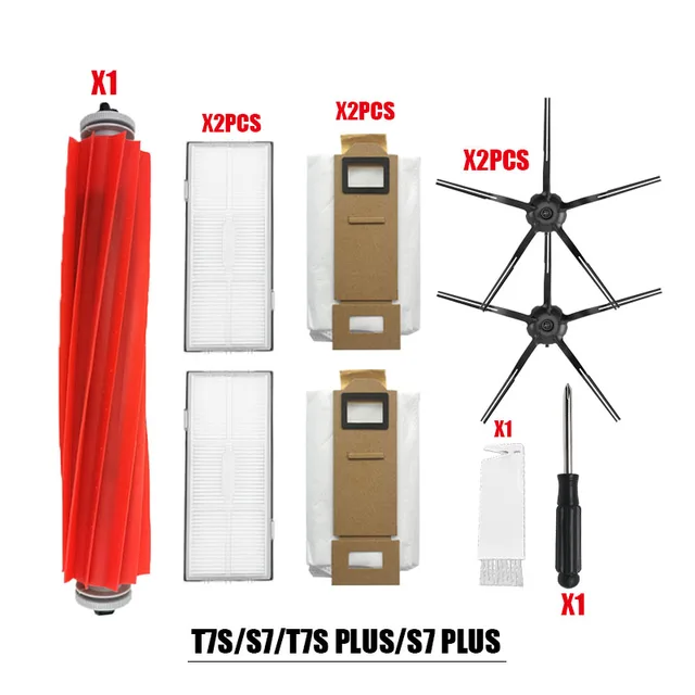 For Roborock S7 T7S Plus vacuum cleaner accessories dust bags mop cleaning cloth HEPA Filter replacement xiaomi G10 robot parts MULTI