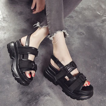 

Summer Women Platform Sandals Sexy Open-toed Fashion Convenient Velcro Non-slip Trend Korean Version Leisure Women Sandals
