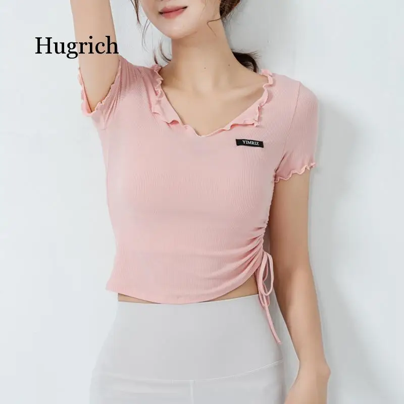 

2021 New Fitness Summer Simple Soft Fast Dry Clothes Women's Short Sleeve Sports Top Running T-Shirt