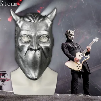 

Latex Ghost BC Rock Roll Band Cosplay Mask Nameless Ghoul Costume Props Helmet Adult Ghost B.C.Face Mask Fancy Dress