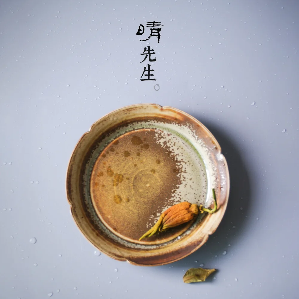 

Jindezhen Sunflower Pot Pot Teapot Tray Chai Kai Kai Piece Pot Bearing Plate Round Shallow Okra Dry Mouth Blister Disc