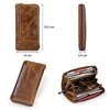 CONTACT'S RFID Men Wallet Genuine Leather Clutch Wallets Male Casual Long Purse with Phone Pocket Large Capacity Card Holder Bag ► Photo 3/6