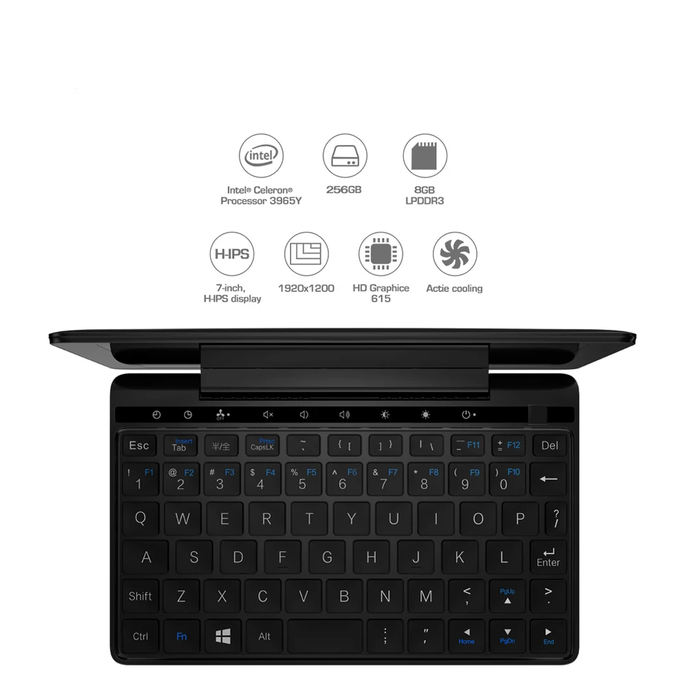 GPD Pocket 2 Pocket2 8GB 256GB 7 Inch Touch Screen Mini PC Pocket Laptop Notebook CPU Intel Celeron 3965Y Windows 10 Syste