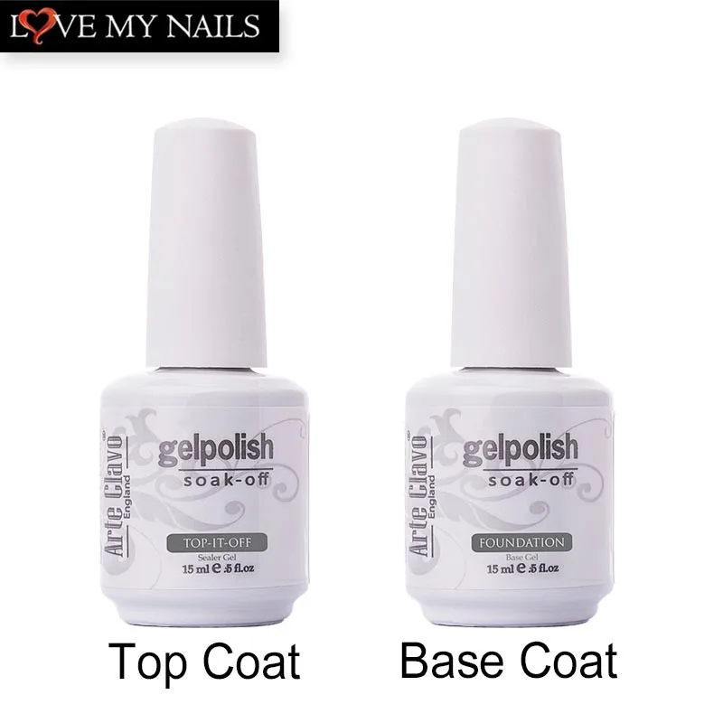 Base Top Coat Arte Clavo Осенняя Серия 2 шт Гель-лак для ногтей набор оранжевый зеленый гибридный Цвет Полупостоянный светодиодный лак для ногтей набор блестящий гель - Цвет: Base Top Coat
