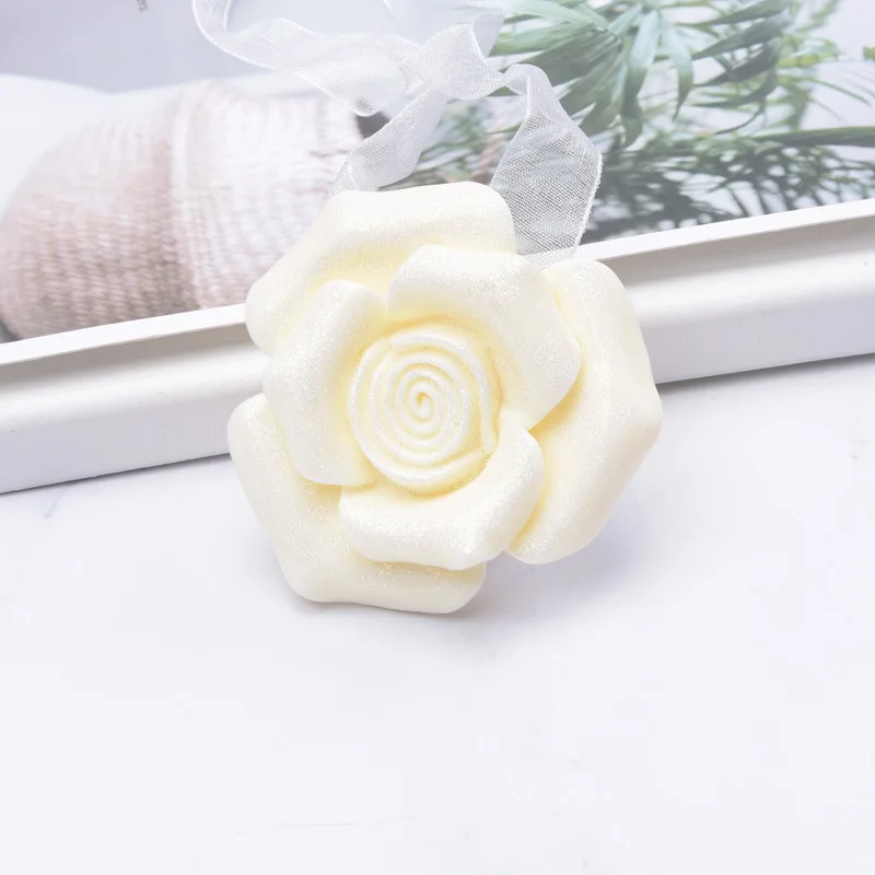 Beige Yellow Белая роза цветок магнитная пряжка для штор Сильный магнитный занавес Tieback окно ремень пряжка Держатель Зажимы занавески аксессуары - Цвет: Beige Yellow