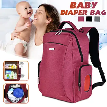 

Nappy Backpack Bag Mummy Large Capacity Bag Mom Baby USB Charge Waterproof Outdoor Travel Diaper Bags For Baby Care Mochila