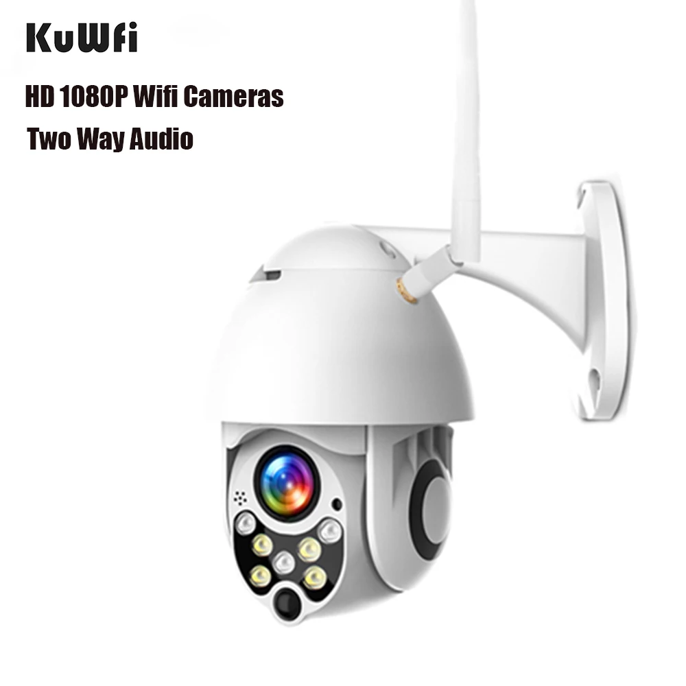 KuWfi 1080P wifi камера HD 2MP IP камера с автоматическим отслеживанием Водонепроницаемый купол домашней безопасности беспроводная ip-камера, двухстороннее аудио
