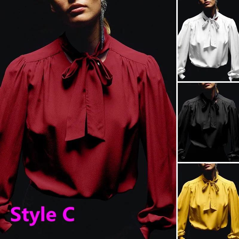 2020 ZANZEA Stylish Women's Puff Sleeve Blouse Summer Shirts Casual Button Work Blusas Female Solid Tops Oversized Tunic 3XL
