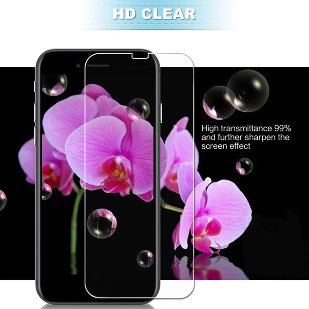 Для iPhone 7 8 Plus HD Защитное стекло для iPhone 11 Pro X XS XR-Max жесткая прозрачная защитная пленка для экрана телефона для 6 6s Plus 5 5S 4 4S