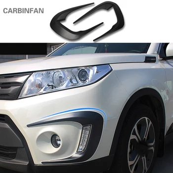 

Car Styling accessories For Suzuki vitara 2016 2017 Front fog lamp eyebrow prevent chafing eyebrow decoration Cover Sticker C419