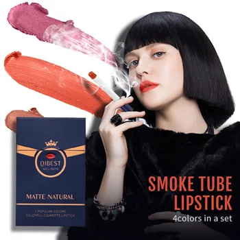 

Tobacco Tube Shape Lipstick Non-stick Cup Waterproof Long-lasting Colorfast Matte Lipstick Fashion Color Cosmetic