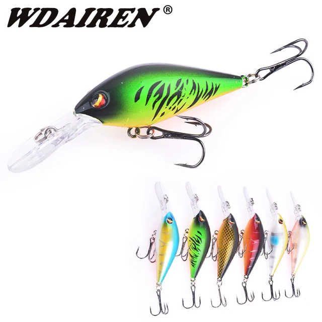 WDAIREN Crank Hard Bait 8cm 8.5g Floating Minnows Wobbler Fishing