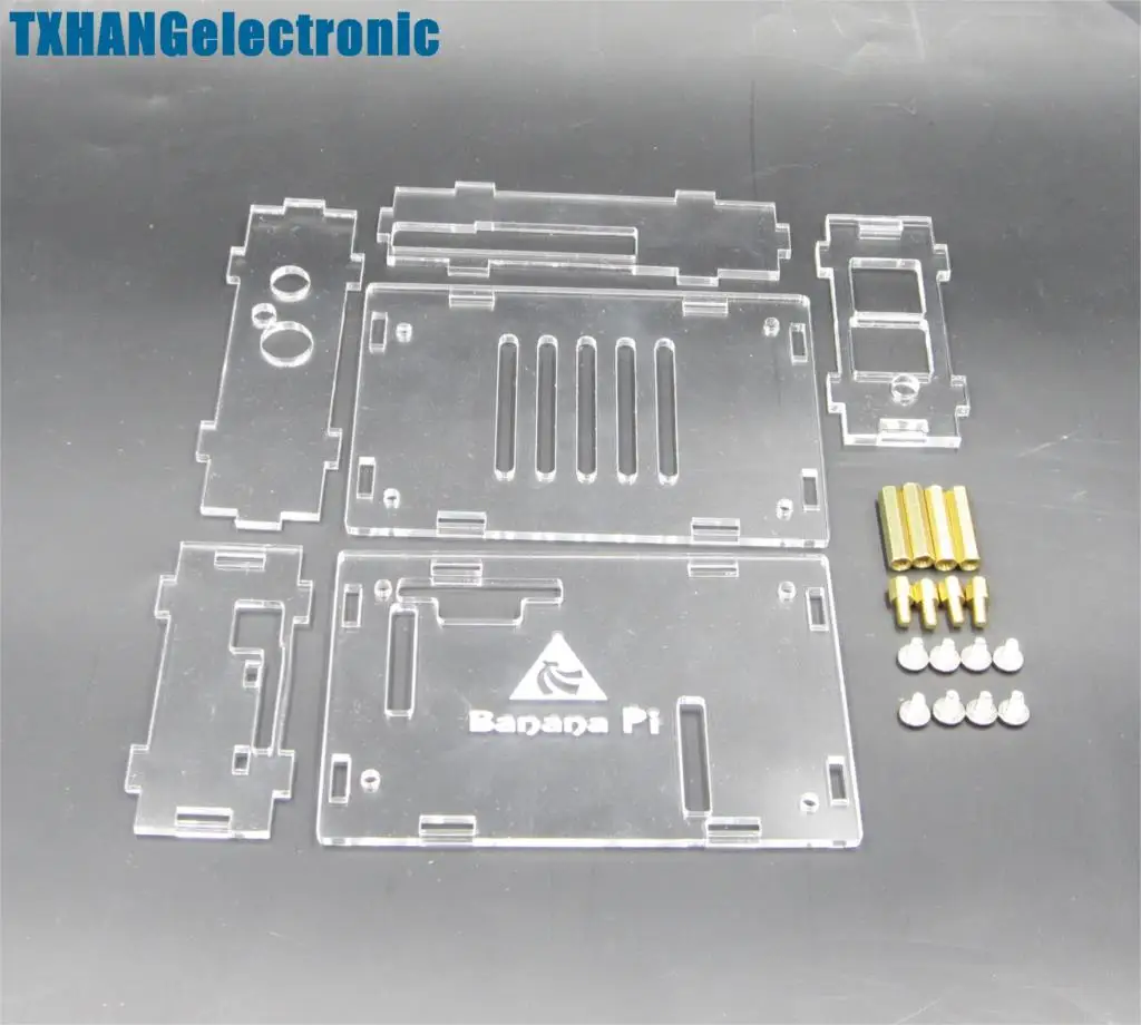 

1 transparent acrylic case, banana peel case, electronic component accessories