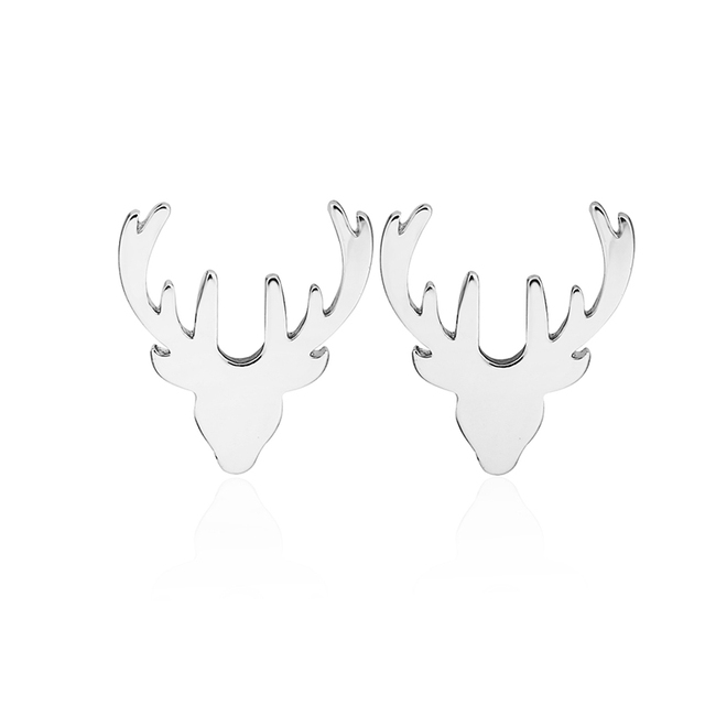 Trendy Origami Antler Pendant Necklace Retro Elk Deer Horn Necklace Choker Fashion Jewelry for Women Men Christmas Gift