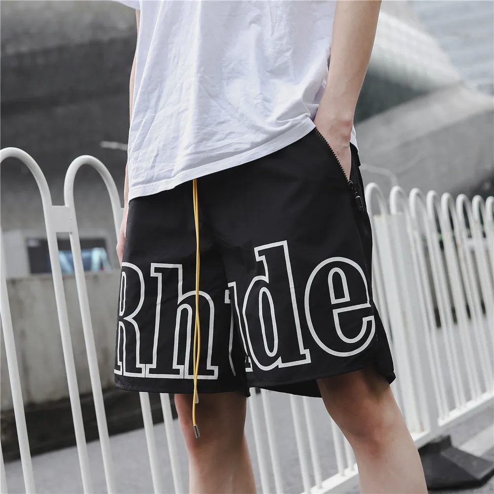 Rhude Shorts Men Women Big Letter Logo 