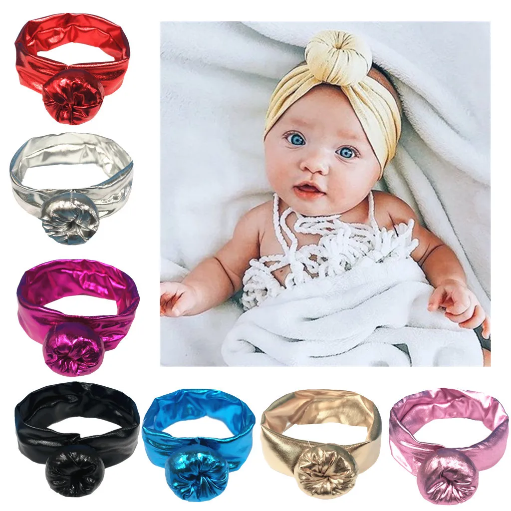 Fashion Newborn Toddler Kids Baby bronzing ball elastic hair accessories Baby Unisex girls boys Cotton Headband