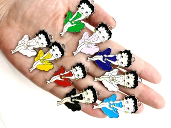 

New Cartoon 20pcs Betty girl Metal Charm Pendants DIY Jewelry Making