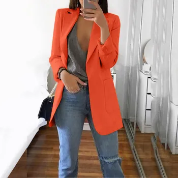 

Blazer Women Women Autumn Winter Long Sleeve Office Coat Cardigans Suit Long Jacket blazer mujer blazer feminino пиджак женский