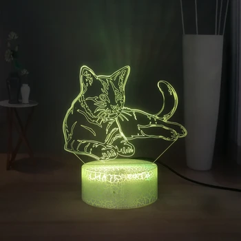 

Noble cat Cartoon 3D Night Light Lazy cat Switch Desk Lamp Cute Living Room Decor Light Smart Touch Bedroom Night Lamp Bedside L