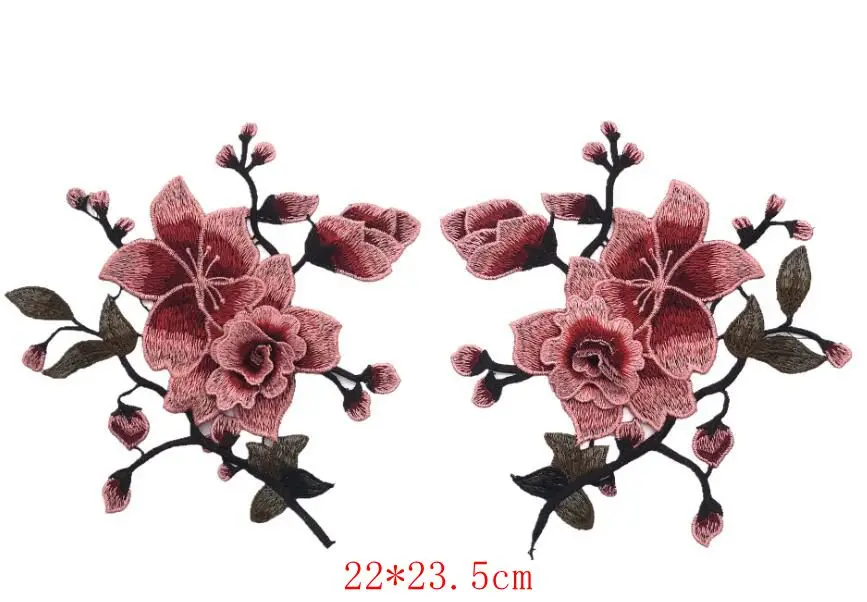 Embroider Flower Sew On/Iron On Patches for clothing Applique diy Crafts Stiker Jeans Hat Bag Clothes Accessories Badges | Дом и сад