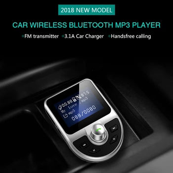 

Bluetooth Wireless Car Mp3 Player Handsfree Car Kit FM Transmitter 12V 3.1A USB Charger LCD Display Car FM Modulator