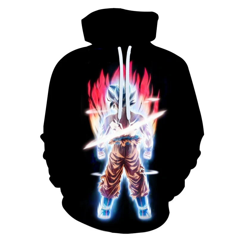 Dragon Ball Z Son Goku, модные мужские толстовки с 3d крутым принтом, мужские пуловеры, толстовка с большим карманом, свитшоты 6XL, аниме