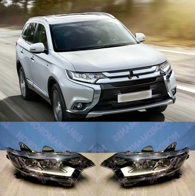 Для MITSUBISHI Outlander- передние фары комплект фар левый+ правый светодиодный автомобильный модификация автомобильные аксессуары