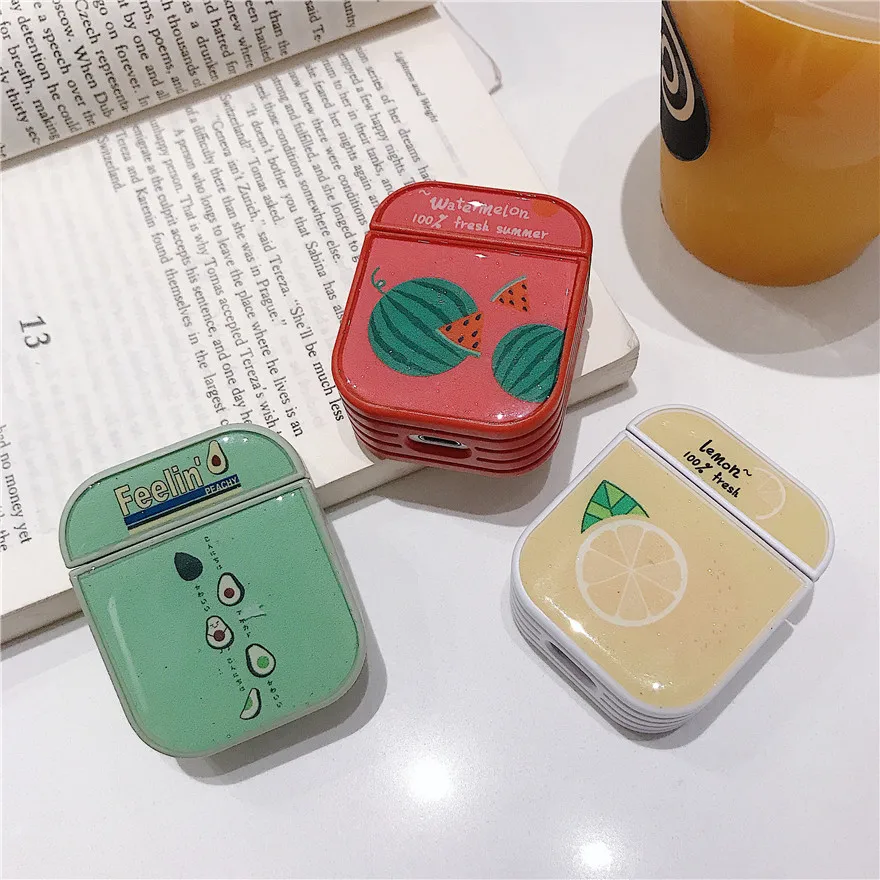 

Cute 3D diamond Cartoon Pattern Earphone Case For Apple Airpods 1/2 Soft Silicone Protect Cover Charging Bags Beautiful Cases