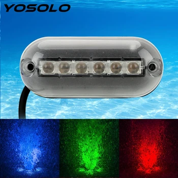 

YOSOLO LED Atmosphere Light Universal 6 LED White/Red/Blue/Green Auto Decorations Waterproof Car Accessories