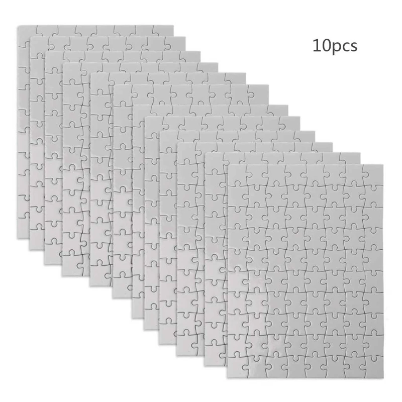 10 Packs Jigsaw Puzzles A4 A5 Sublimation Blanks Puzzles DIY Heat Transfer Craft 8