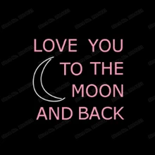 Неоновая вывеска с надписью LOVE YOU TO THE MOON AND BACK, ручная работа, Настоящая стеклянная трубка, украшение для спальни, дома, окно, подарок, дисплей, неоновые вывески 1" X 17"