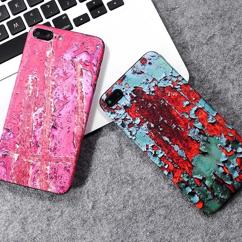 Цветная Защитная пленка с рисунком ржавчины для iPhone 6 6S X 7 8 Plus|Наклейки телефонов|