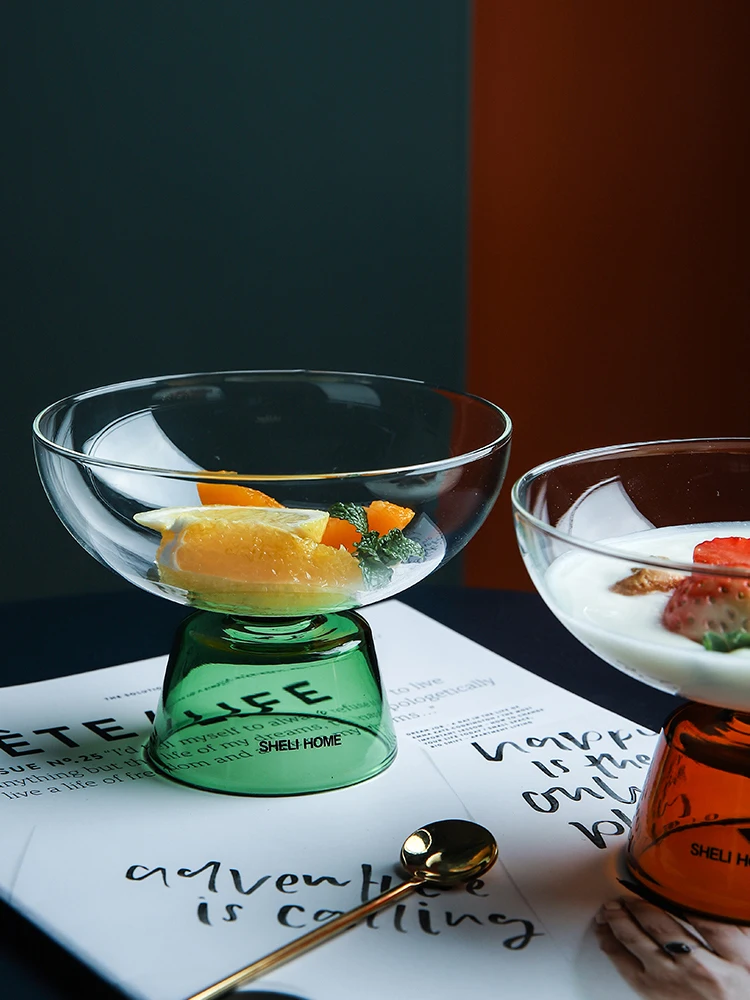Креативная стеклянная чаша для десертов домашняя сахарной воды в виде птичьего