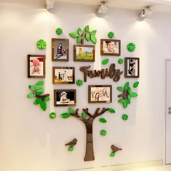 

New Picture Photoes Frame Tree 3D Acrylic DIY Art Wall Poster Decoration Wall Stickers S/M/L/XL Size Home Decor Bedroom Living R