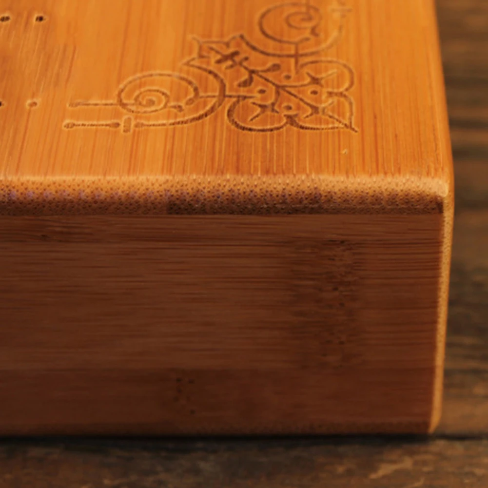 Квадратный контейнер портативный ручной работы чайная коробка с гравировкой посылка Подарочный лоток для хранения ювелирных изделий Винтаж деревянный полый Органайзер