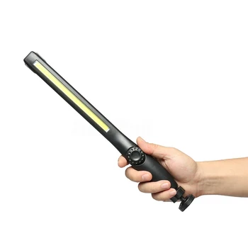 

Hiking With Indicator USB Rechargeable Magnetic Base Hand Torch Multifunction COB LED Slim Work Light Portable Spotlight