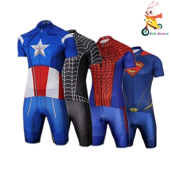 

Spiderman Kids Cycling Set 2020 Pro Team Cycle Jersey Mtb Short Sleeve Jerseys Cycling Clothing Girls and Boys Bike Clothing Set