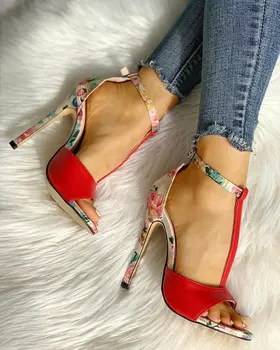 

2020 Women Sandals T-Strap High Heels Sandals Chaussures Femme Sexy Stripper Shoes Women Heels Peep Toe Summer Shoes