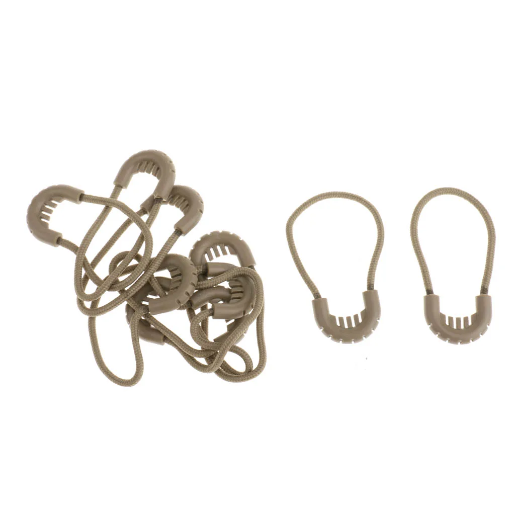 10 X   Pulls Plastic er Pullers Cord For Backpack/Clothing/Bags