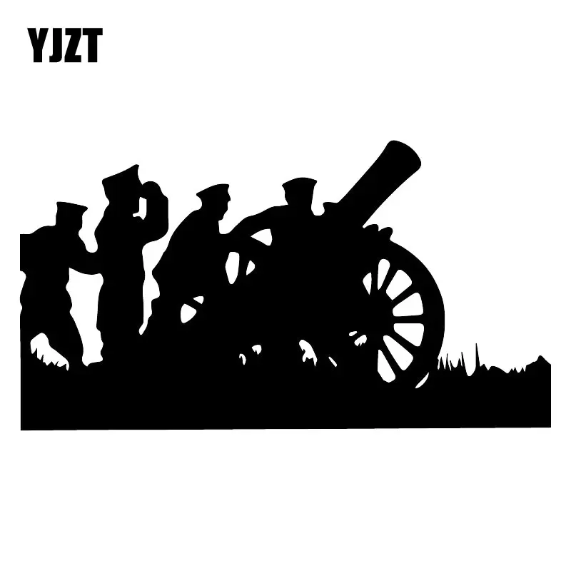 YJZT 18 4 см * 10 армейские мужские пушки войны Смешные автомобильные наклейки