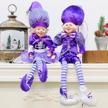  Elf Couple Plush Doll Elf Toy Christmas Tree Ornaments  New Year Holiday Gifts For Children Navidad Natal adornos de navidad 