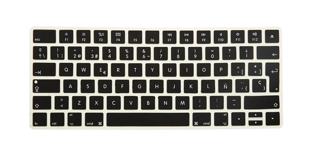 Испанский для Apple, беспроводной keybord MLA22LL/A1644 IMAC, Волшебная клавиатура, защитный силиконовый чехол, EU-Key версия - Цвет: Черный