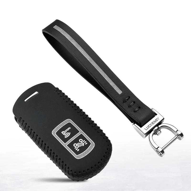 black 2 Luckeasy кожаный чехол для ключей для honda click moto car moto bike Car key bag/Чехол-кошелек с держателем key2y - Название цвета: black 2