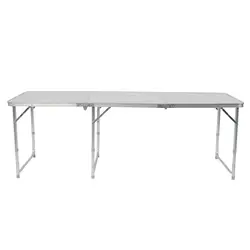 180x60x70 см складной стол из алюминиевого сплава стол для пикника Регулируемый складной белый стол для кемпинга на открытом воздухе пикника-в