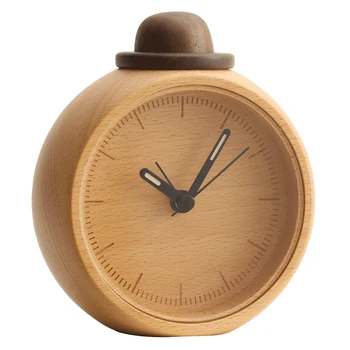 

Kids Small Alarm Clock Cute Wood Modern Battery Snooze Alarm Clock Kawaii Smart Bedroom Despertador Table Decoration Desk AE50AC