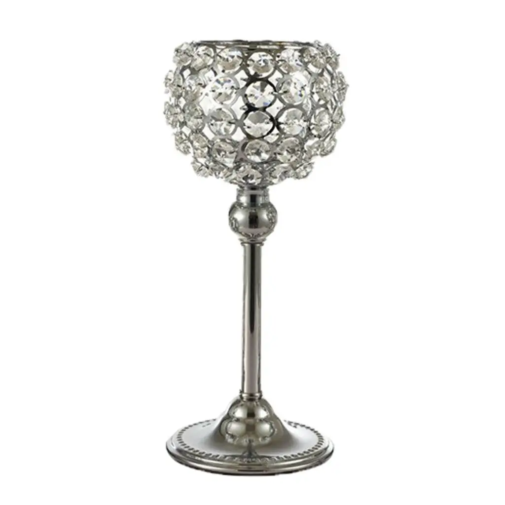 Glitter Crystal Candle Holder,Decorative Tea Light Candlestick for Dinning Room Table Decoration Centerpieces