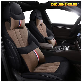 

ZHOUSHENGLEE Custom FLAX car seat covers set For MAZDA ATENZA 6 CX-7 CX-4 CX-5 Axela MAZDA 3 8 2 5 CX-9 CX-3 Automobiles Seat Co