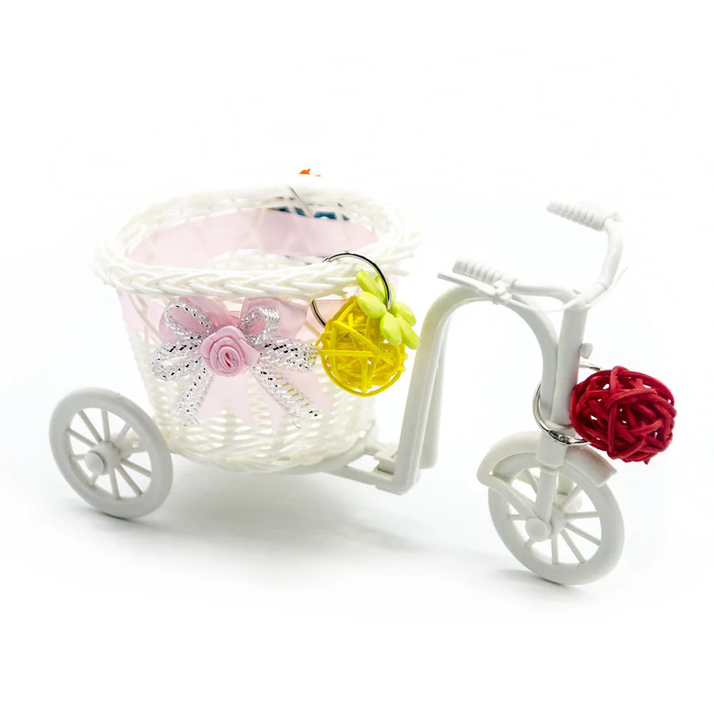 Pet Bird Chew Toy Mini Bike Cage House Parakeet Cockatiel Intelligence Growth Rattan Toys | Дом и сад